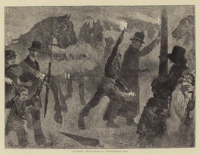 Esboços de Londres, um nevoeiro de novembro de William Small